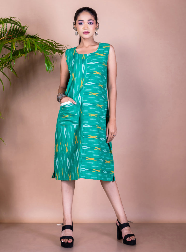 Oorja Ikkat Cotton Dress