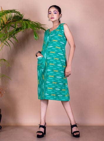 Oorja Ikkat Cotton Dress