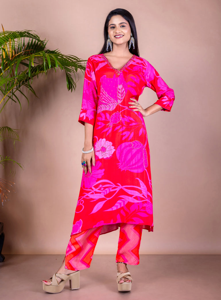 Charul Kurta Bottom Set