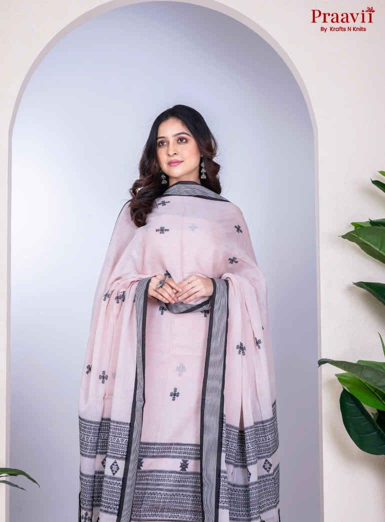 Off-White Unstitched Cotton Jamdani Suit Set