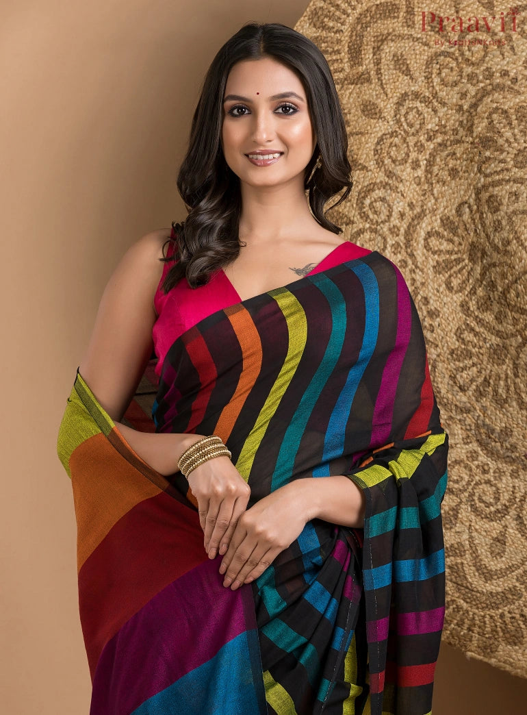 Multi Color Viscose Mul Cotton saree