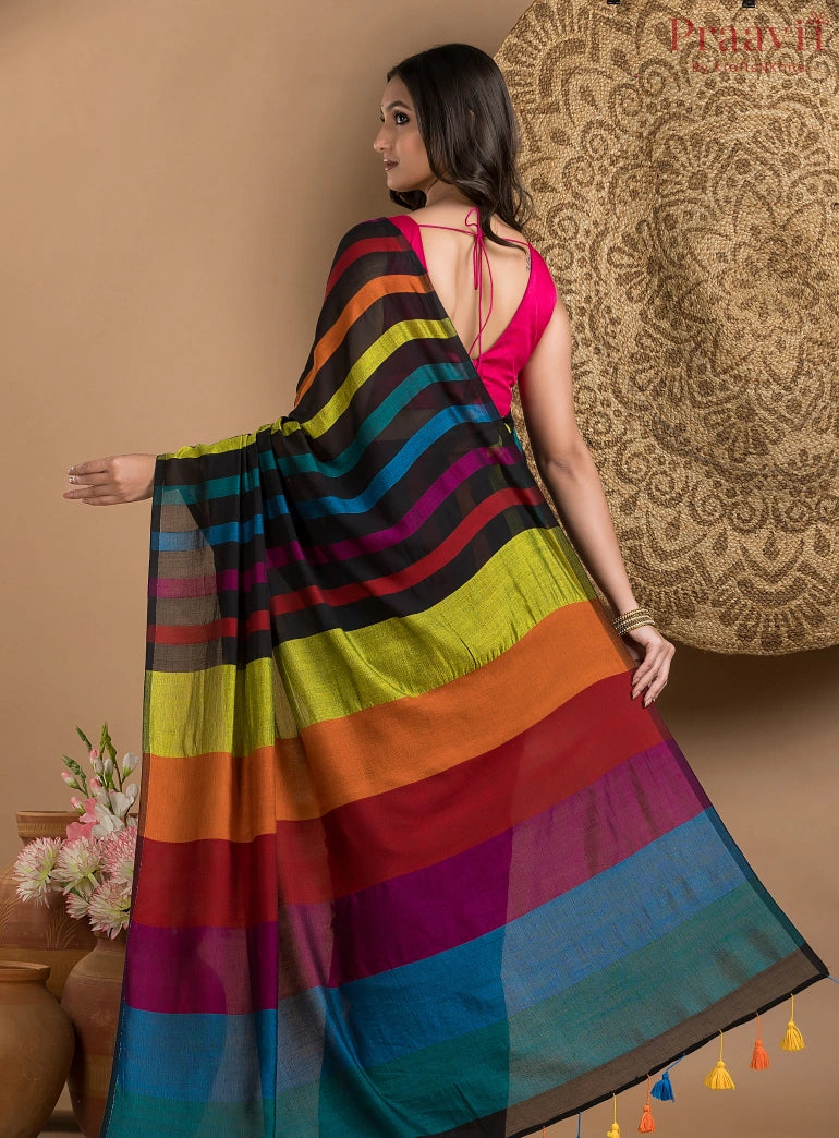 Multi Color Viscose Mul Cotton saree