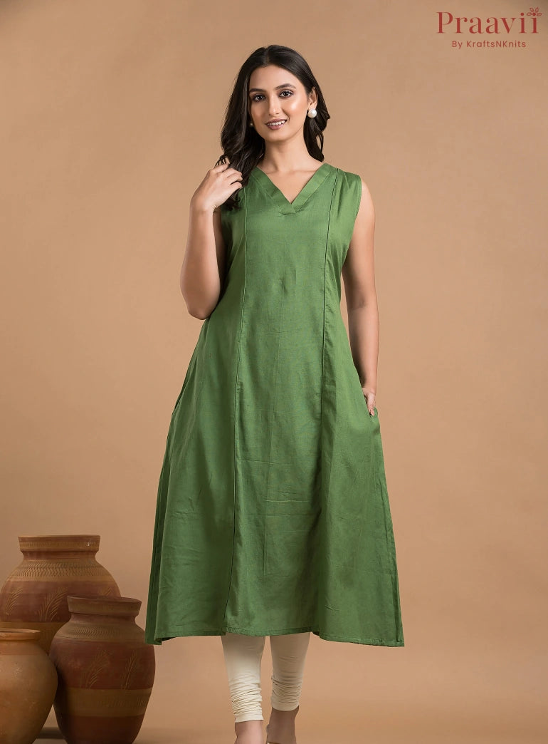 Green Indowestern Dress