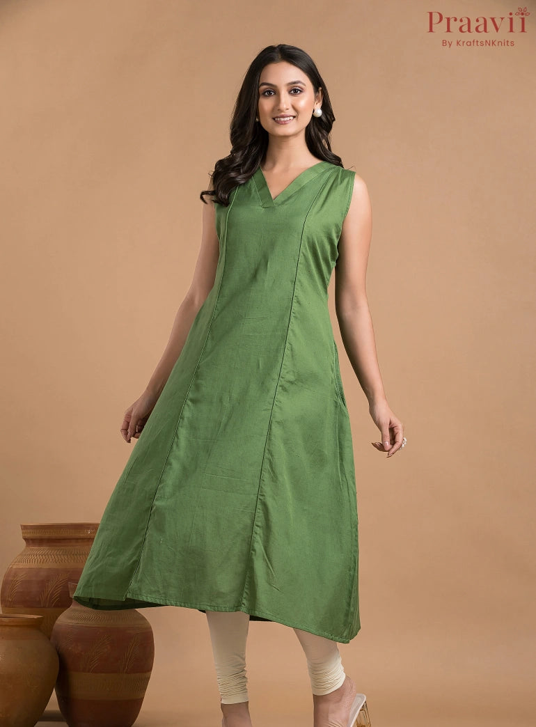 Green Indowestern Dress