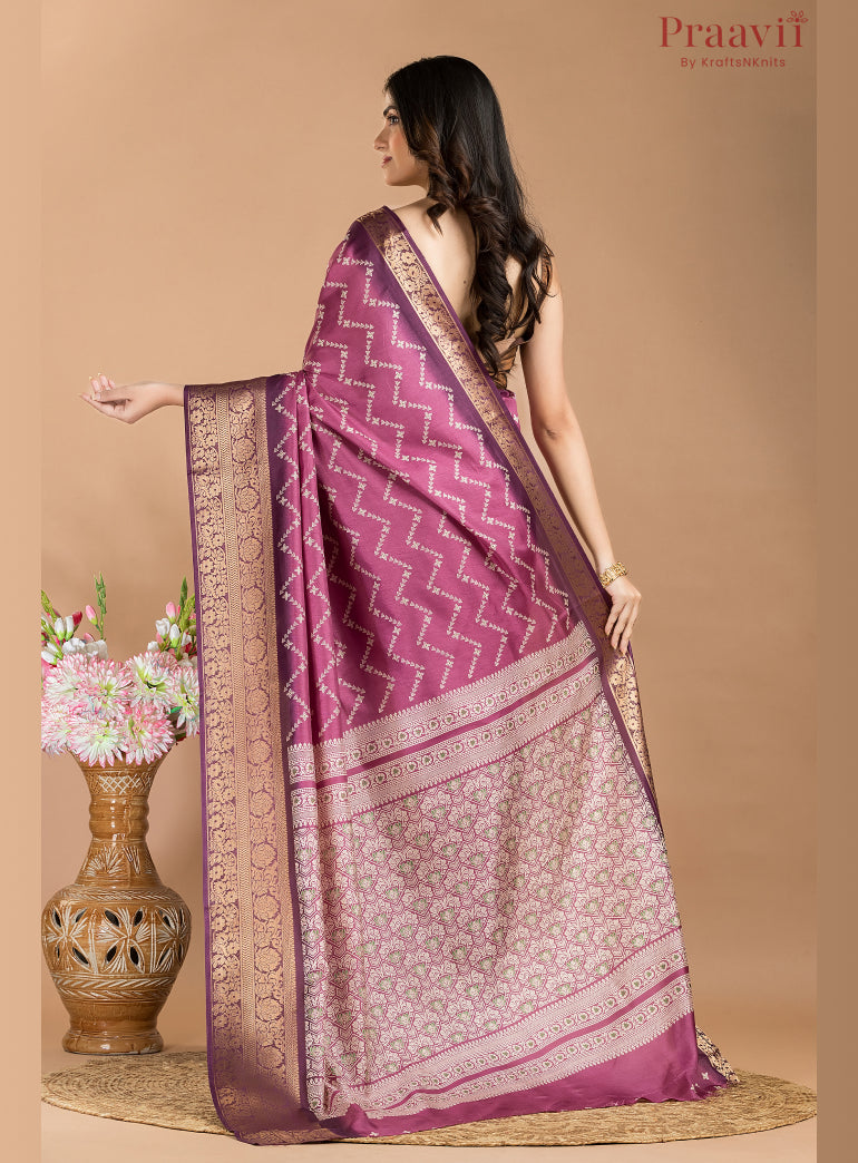 Mauve Soft Silk Saree