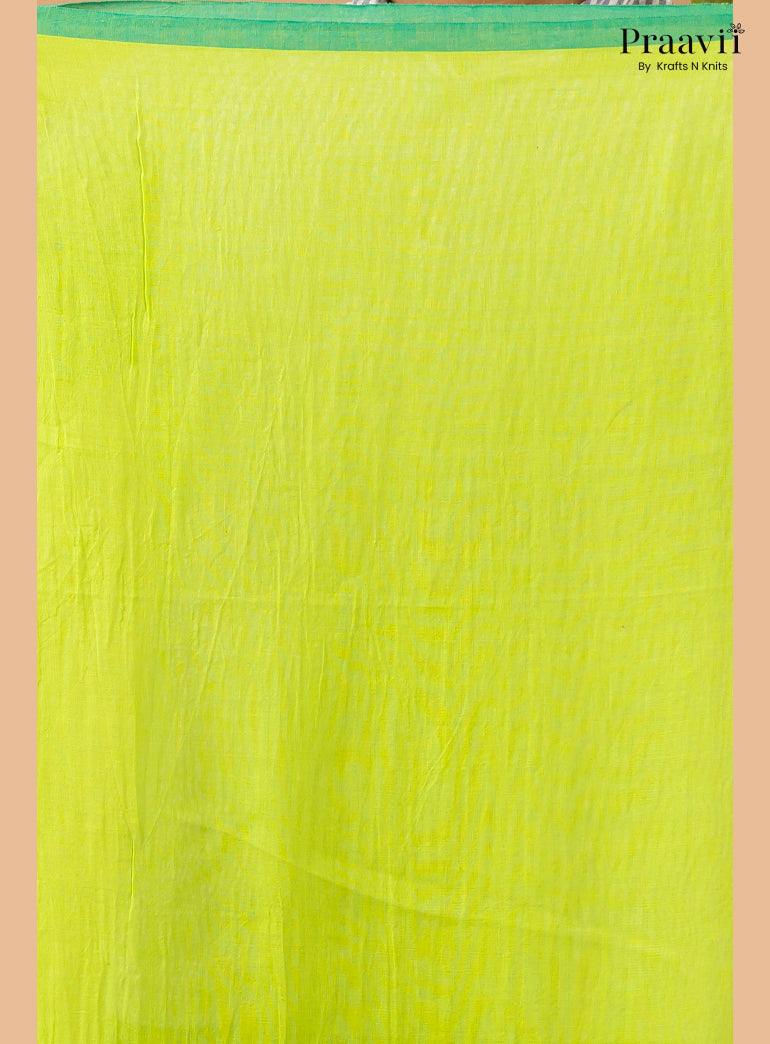 Light Green Pure Mul Cotton Jamdani Saree