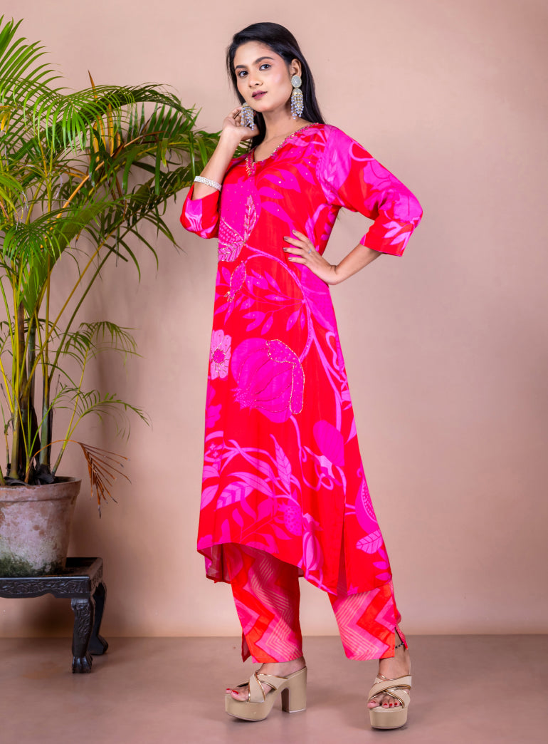 Charul Kurta Bottom Set