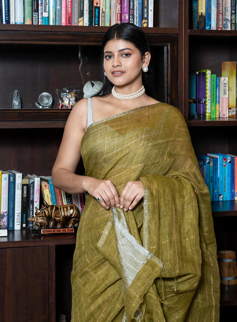 Nayeliya Linen Saree