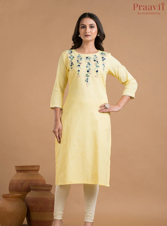 Light Yellow Khaadi Kurti