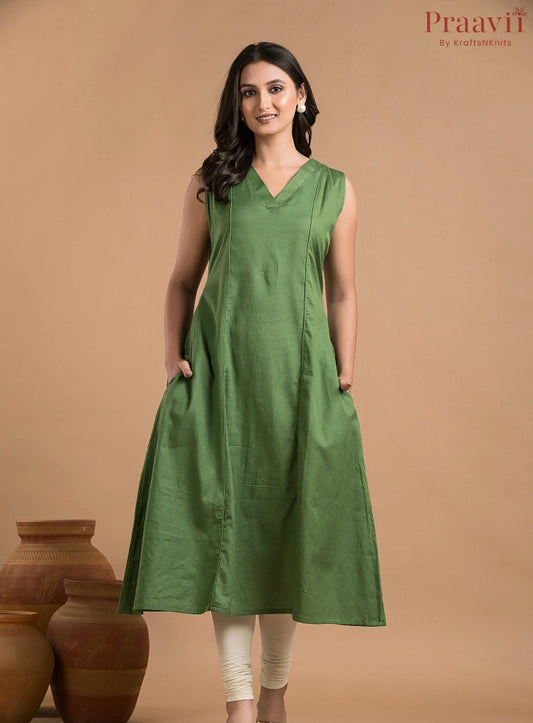 Green Indowestern Dress