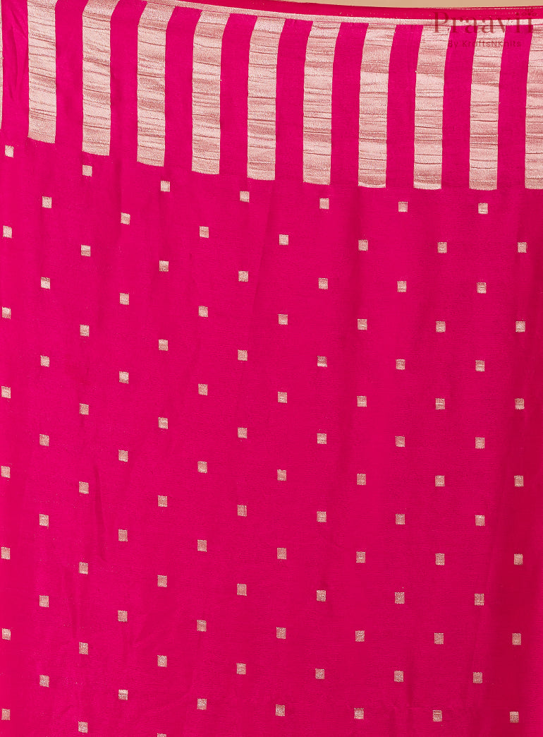 Pink & Orange Red Khaddi Saree