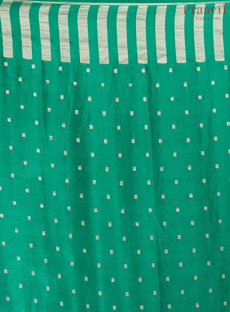 Blue and Green Khaddi Saree