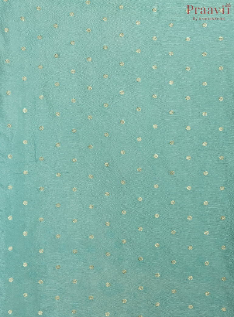 Blue Grey Chiffon Saree