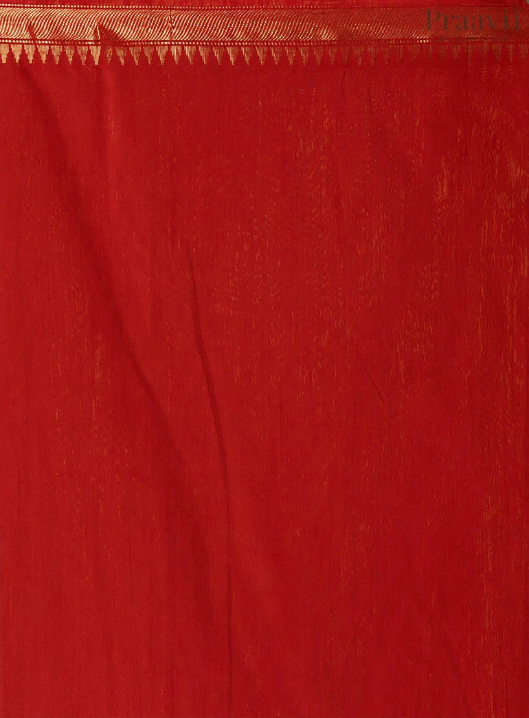 Red Soft Blended Silk Saree