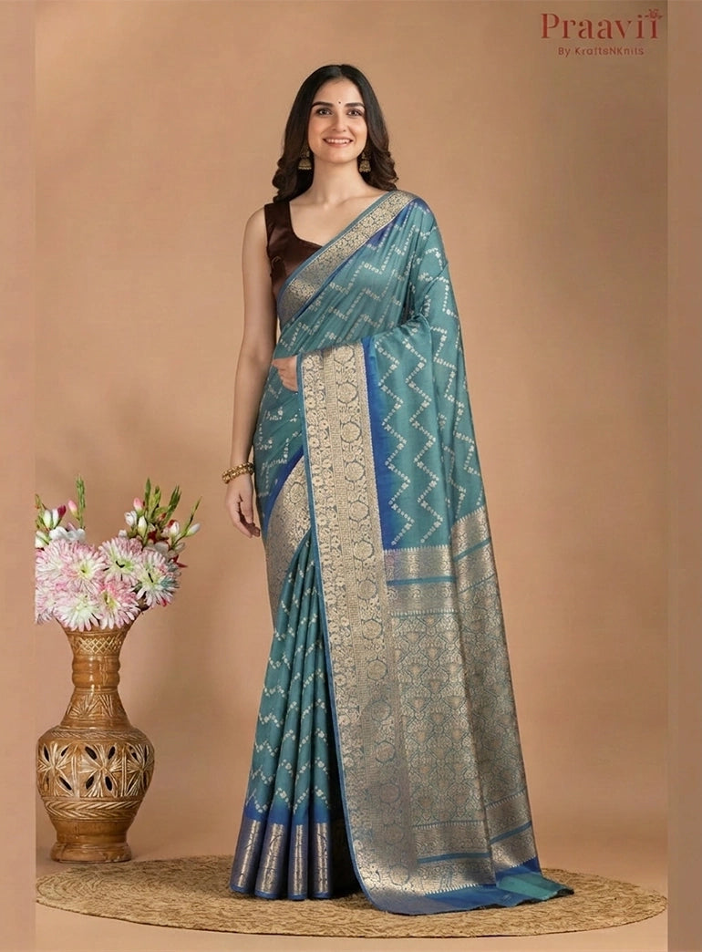 Blue Soft Silk Saree
