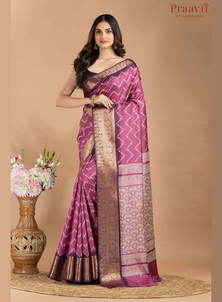 Mauve Soft Silk Saree