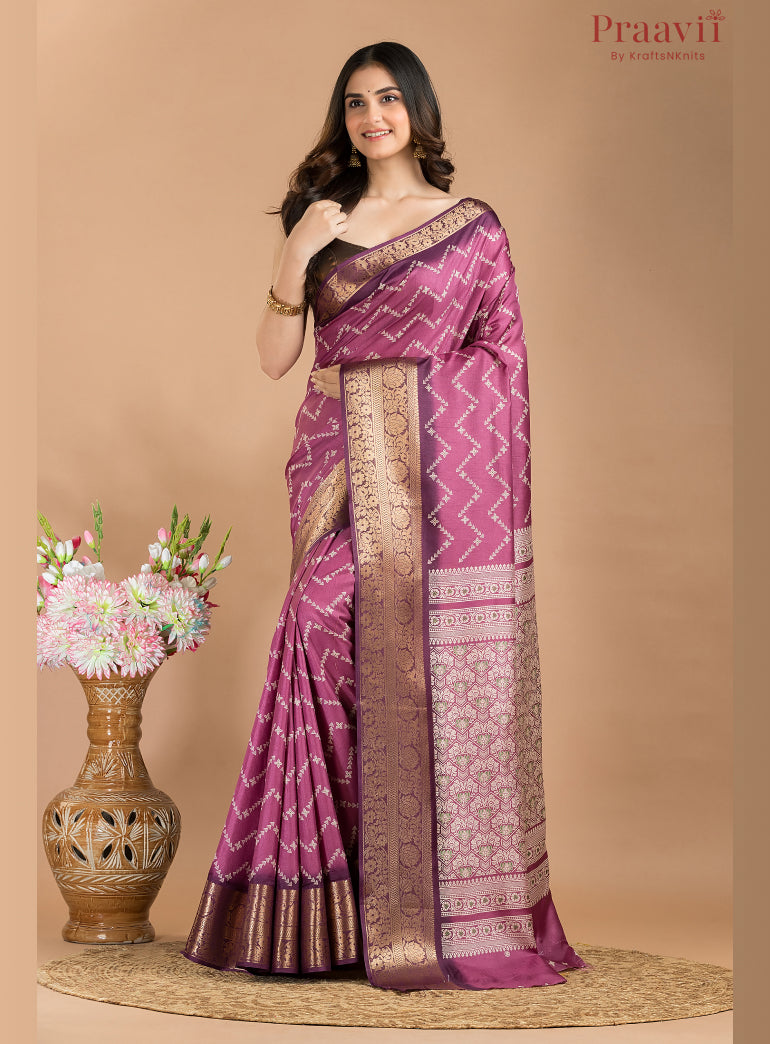 Mauve Soft Silk Saree