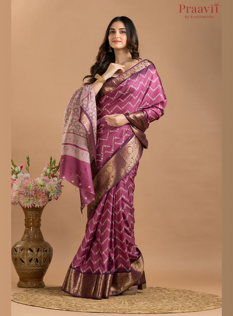 Mauve Soft Silk Saree