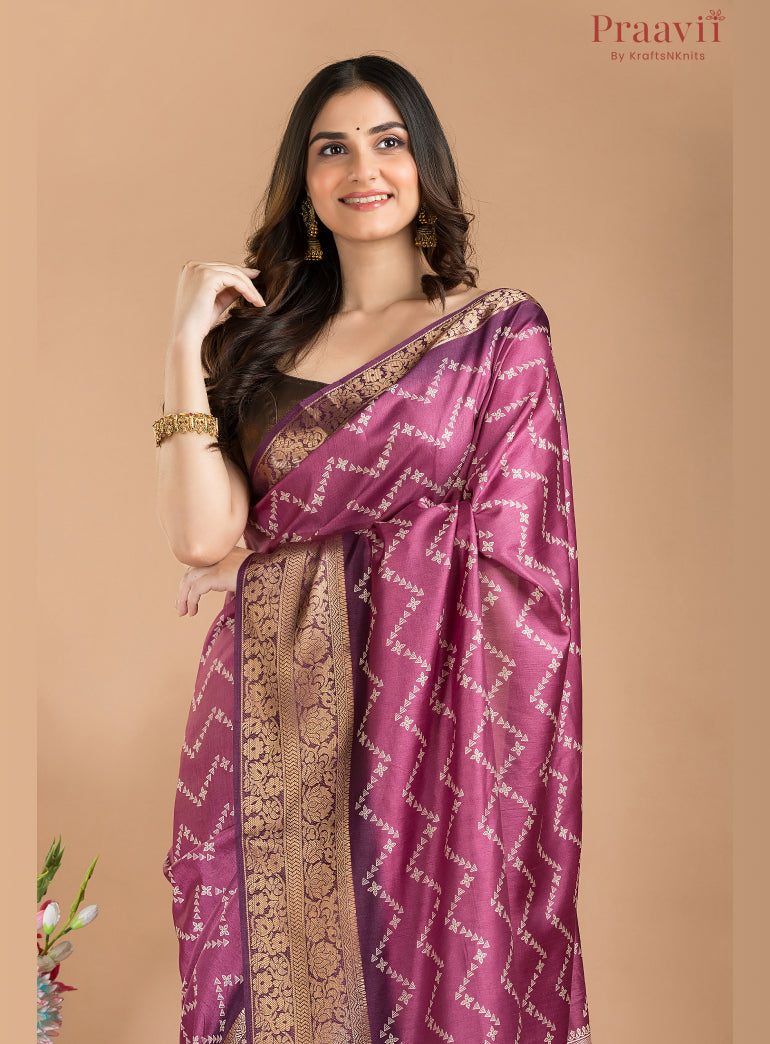 Mauve Soft Silk Saree