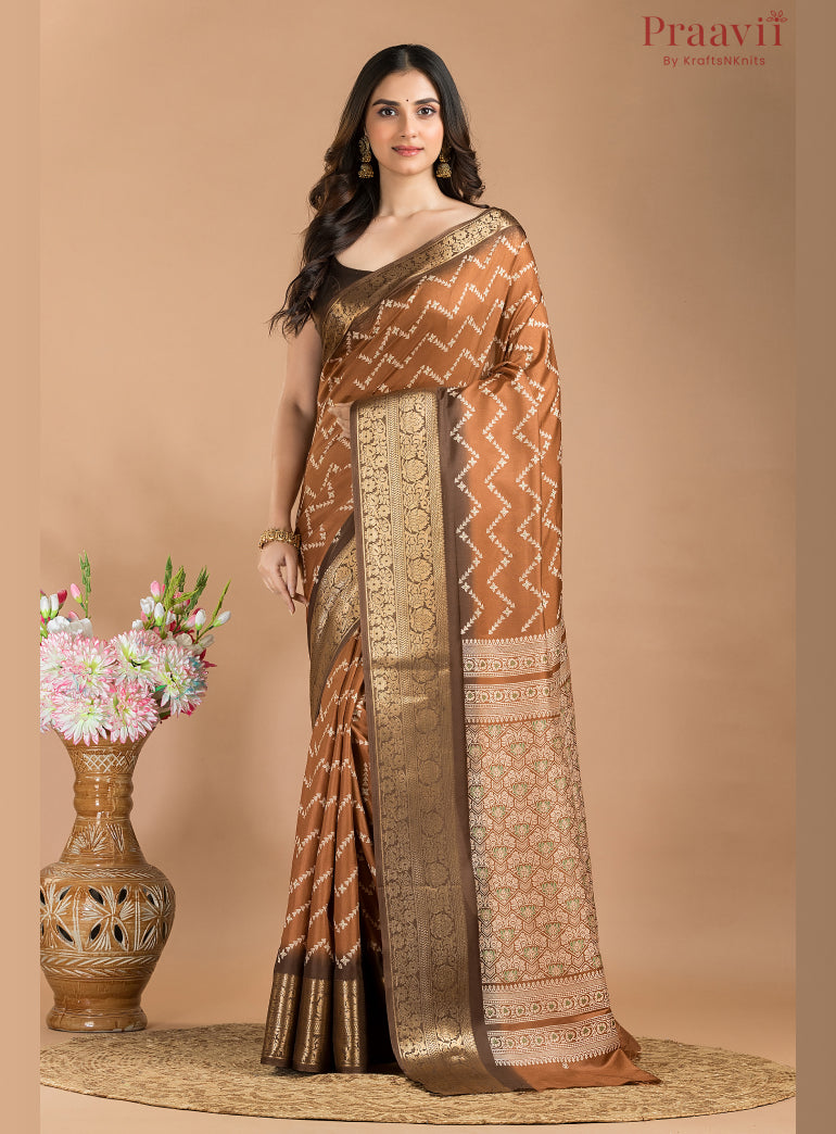 Brown Soft Silk Saree