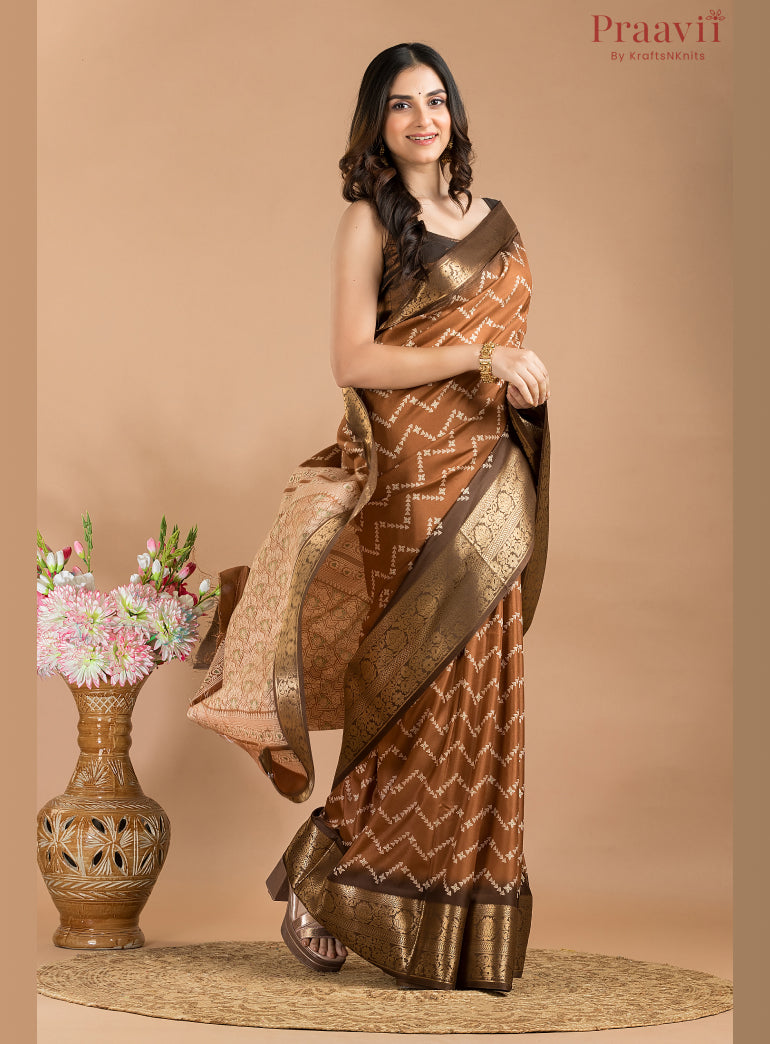 Brown Soft Silk Saree