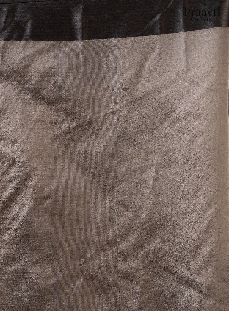 Gold Black Pure Banarasi Tissue Saree