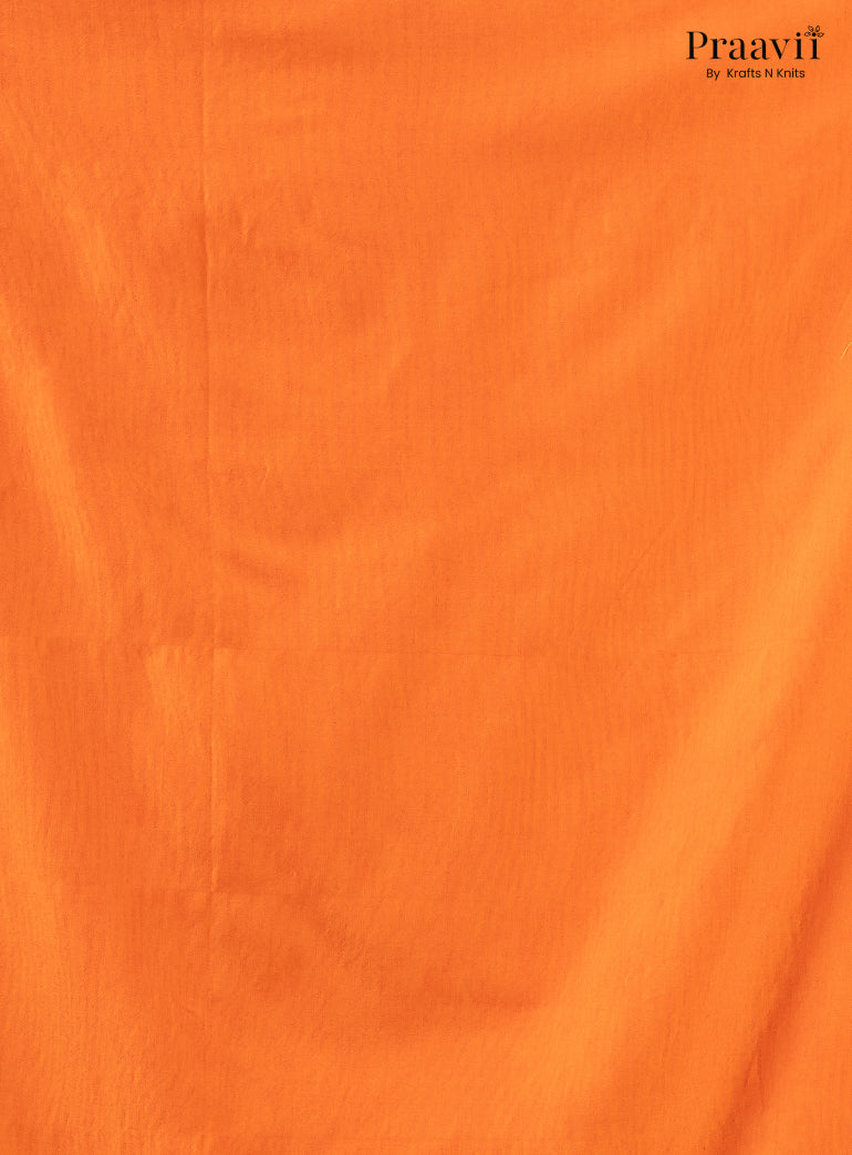 Orange Pure Banarasi Silk Suit Set