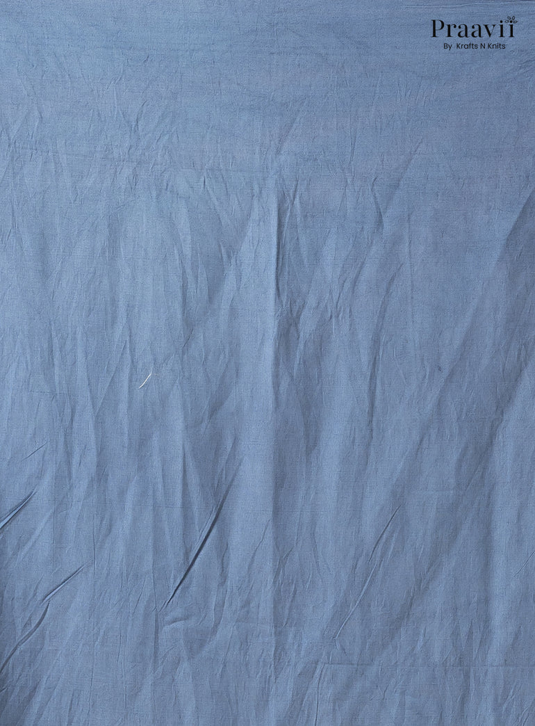 Ice blue Unstitched Pure Banarasi Silk Suit Set