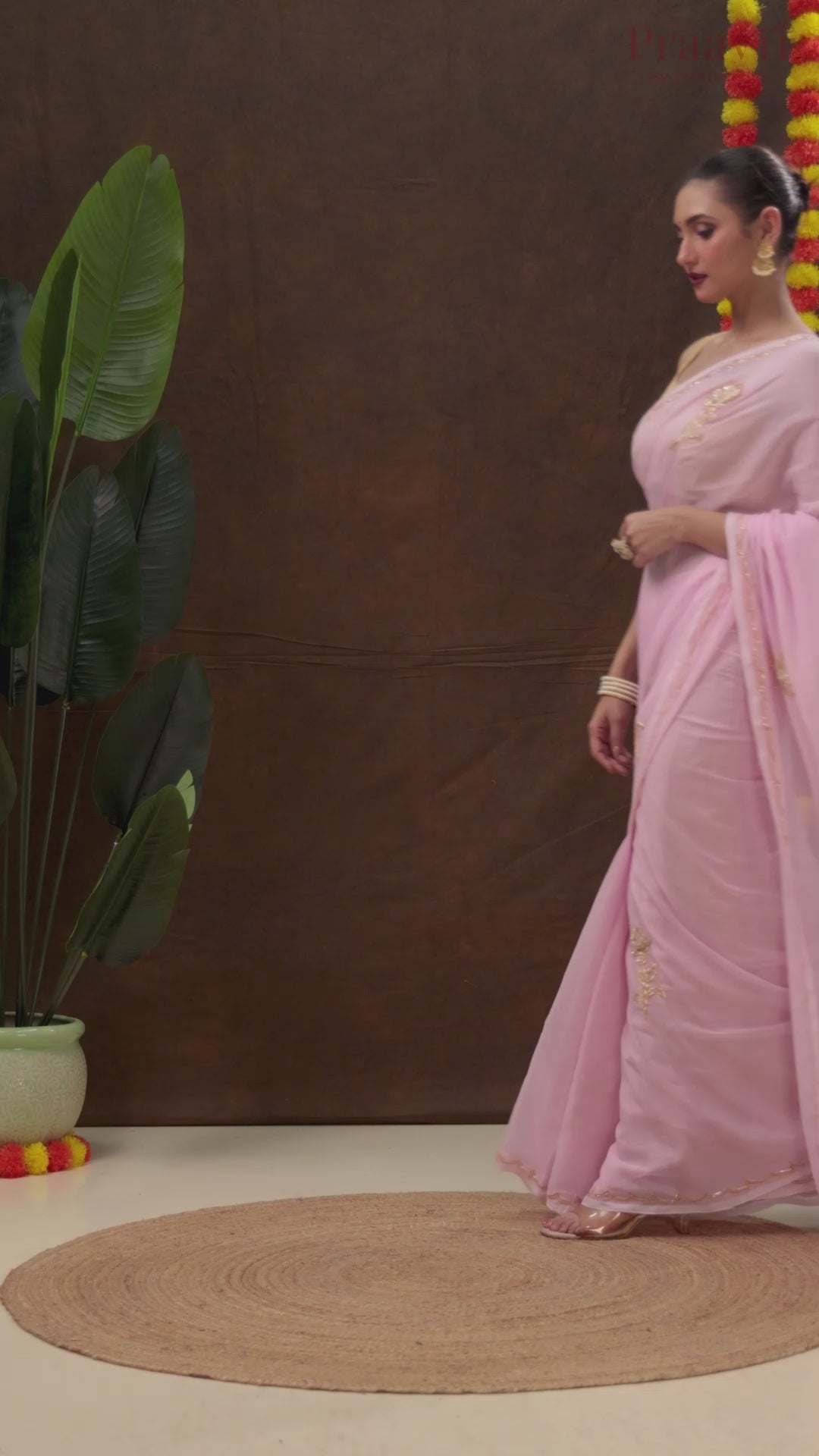 Light Pink Handloom Mulmul Cotton Saree