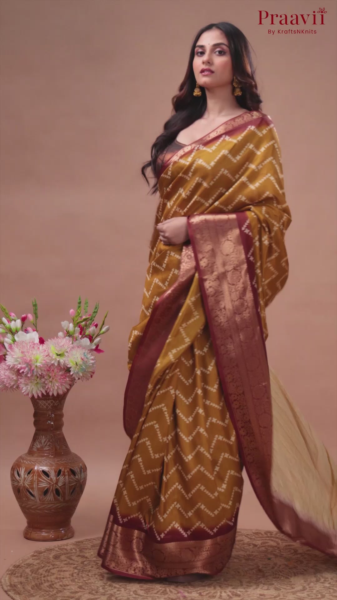 Mustard Yellow Soft Silk Saree